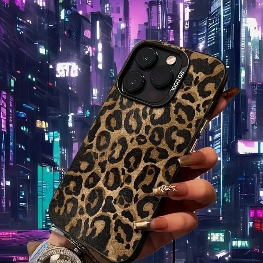 Apple iPhone Phone Case Transparent Leopard Print - Picture 2 of 6